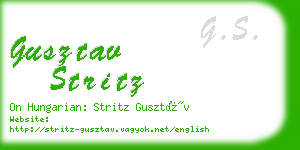 gusztav stritz business card